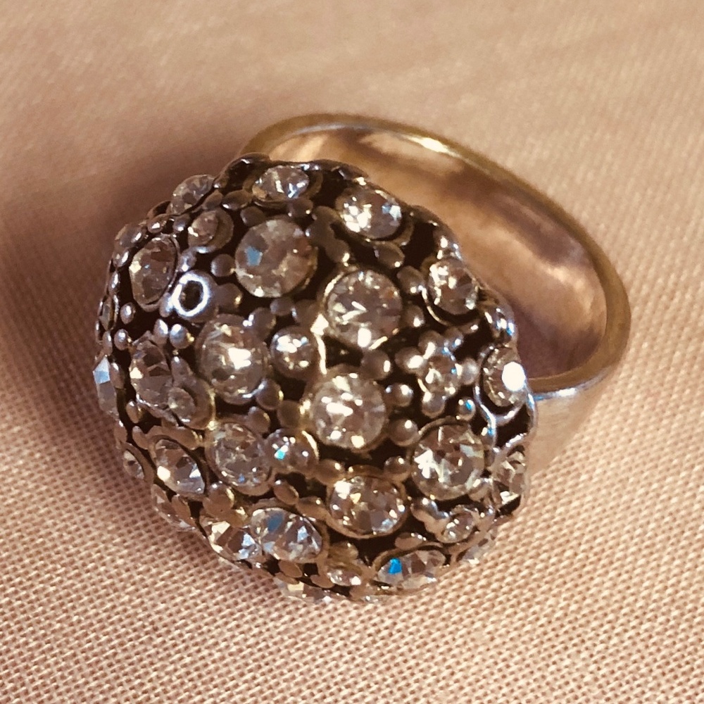 Silver Plated Ring - Rhinestone - Picture 2 of 3